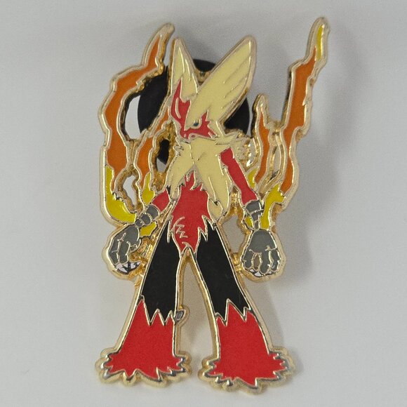 Pokémon Mega Blaziken Official Pin 2015 Flame Design – Enamel Collector - Picture 2 of 7